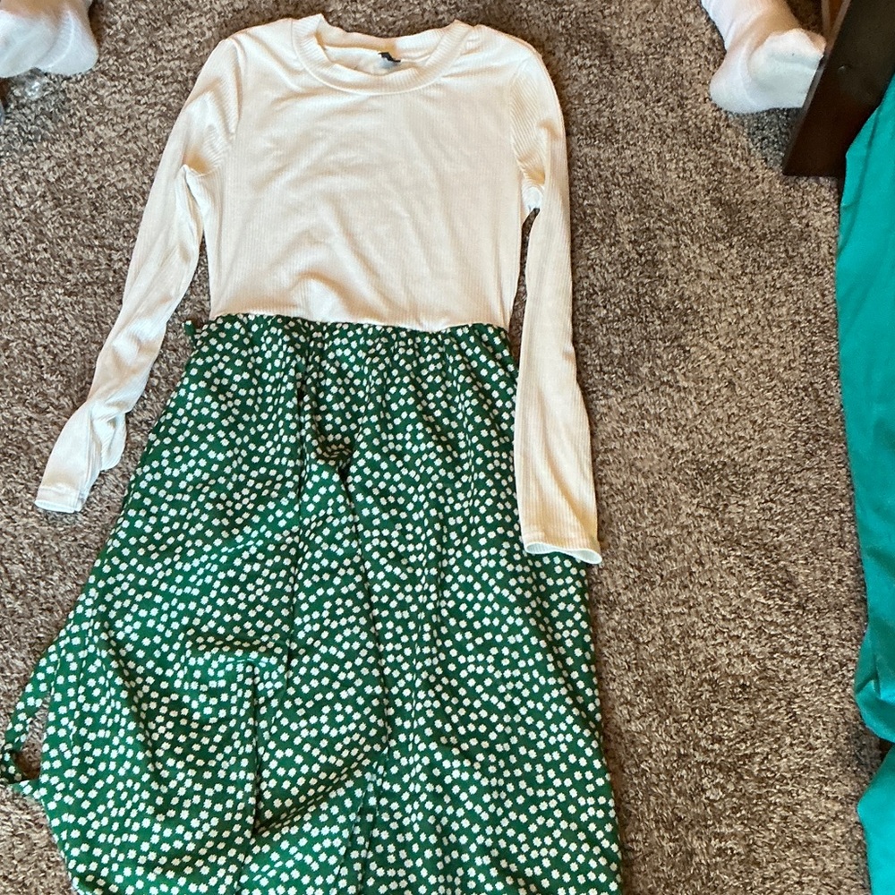 Green Polka Dot Skirt